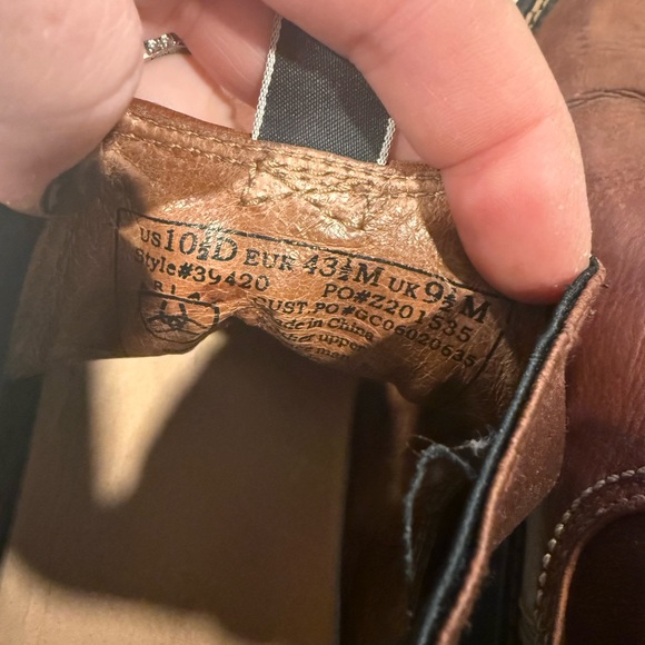 Ariat Spot Hog Men's Rustic Brown Leather Boots us 10.5D - Picture 6 of 6